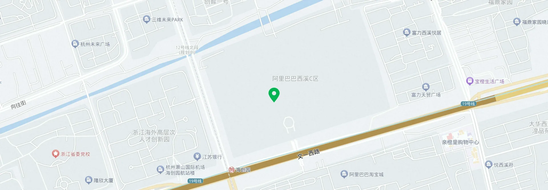 Map of Alibaba Xixi Zone C in Hangzhou
