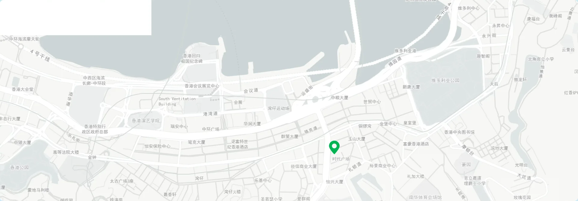 Map of Times Square in Causeway Bay, Hong Kong